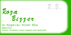 roza bizzer business card
